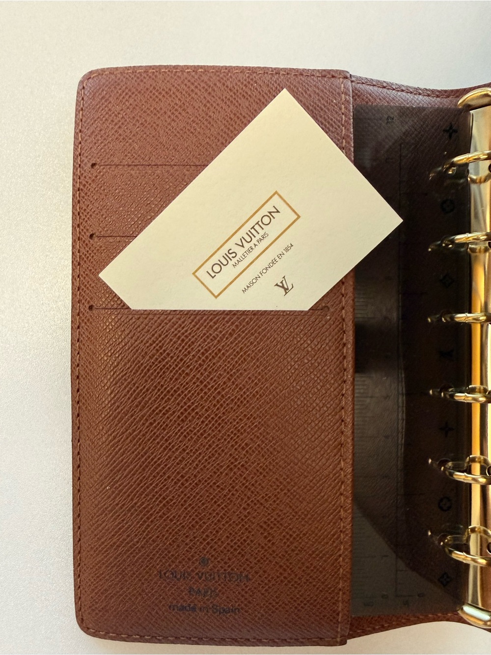 Louis Vuitton Agenda PM Monogram Wallet Brown & Gold - Picture 10 of 11
